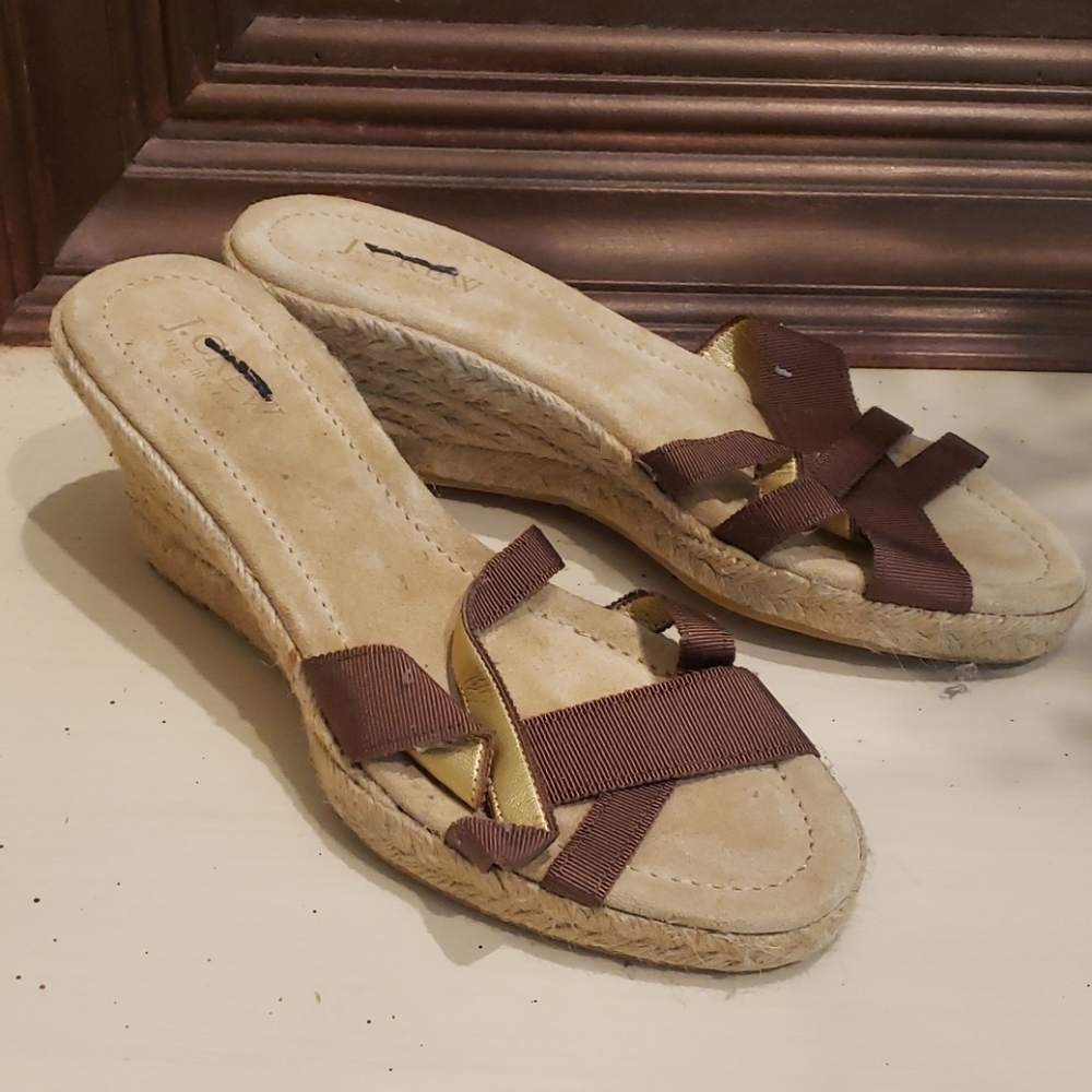 J Crew Sevile Sandal Wedges 14176
